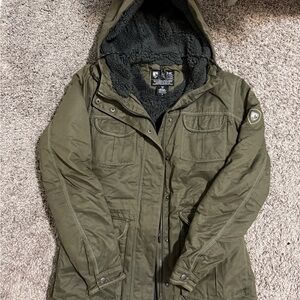 Kuhl Forest Green Hooded Winter Jacket